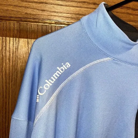 NWT Columbia Golf Quarter Zip Athletic Light Blue Men 3XL Pullover Casual - Picture 4 of 9